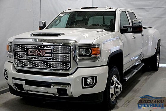 New 2018 Gmc Sierra 3500hd Denali Duramax Crew Cab White Frost