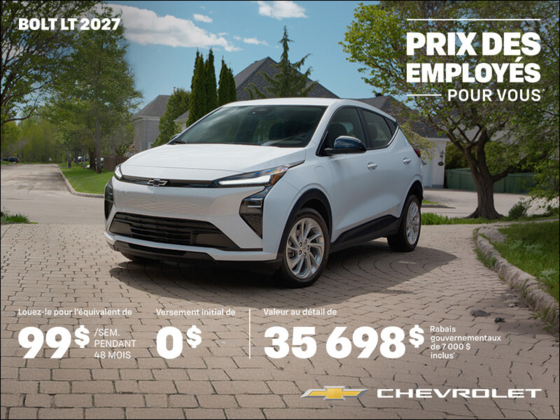 Procurez-vous le Chevrolet Bolt LT 2027