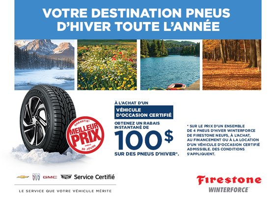 Rabais de 100$ de pneus de l'année