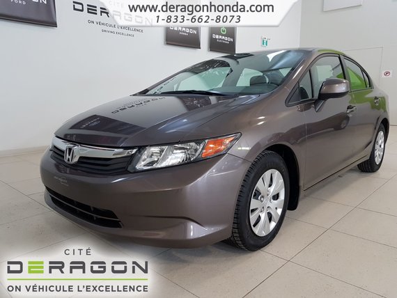 Honda Civic Sedan LX+AIR CLIMATISE+SEULEMENT 40,569 KILO+BLUETOOTH 2012