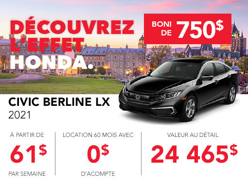 Honda Civic Neuf En Promotion A Montreal Promotion Spinelli Honda Lachine A Lachine