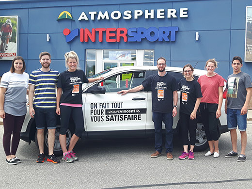 Étiquettes Unik et Intersport Shawinigan visités par la Brigade Sportive Groupe Vincent