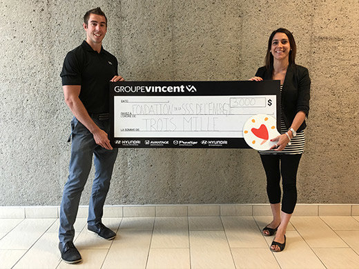 Prestige Mazda remet 3000$ à la Fondation de la SSS de l'Énergie