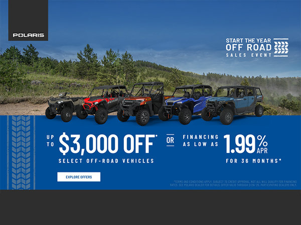 Start The Year Off Road Sales Event