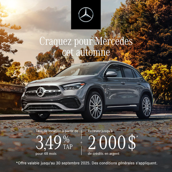 Craquez pour Mercedes cet automne GLA