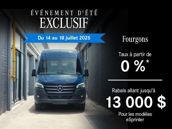 Événement d'été exclusif fourgons