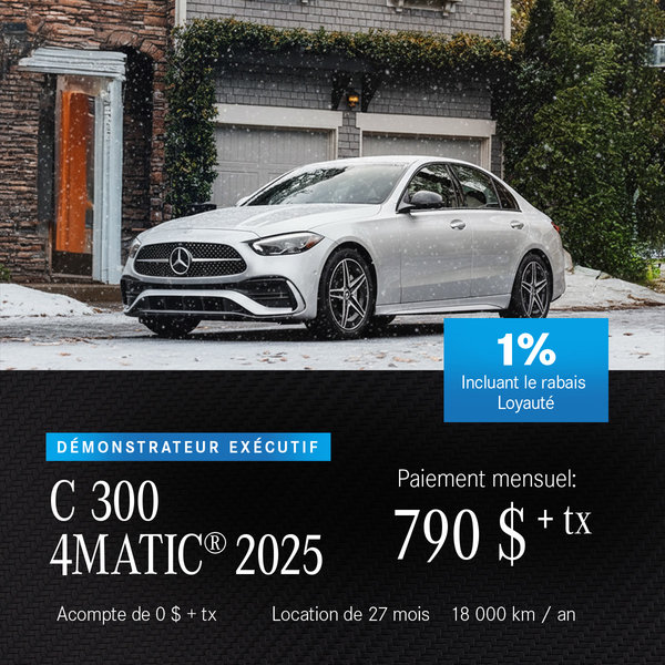 Démonstrateur Exécutif C300 4MATIC 2025