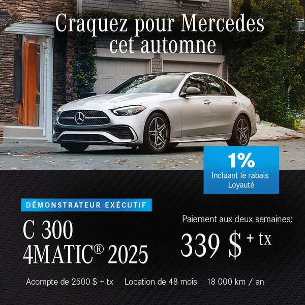 Démonstrateur Exécutif C300 4MATIC 2025