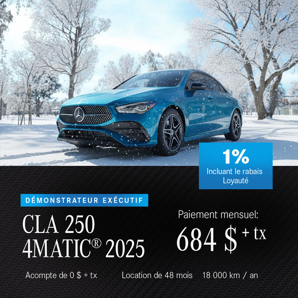 Démonstrateur Exécutif CLA 250 4MATIC 2025