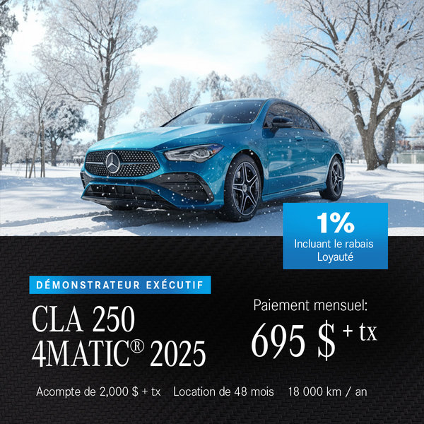 Démonstrateur Exécutif CLA 250 4MATIC 2025