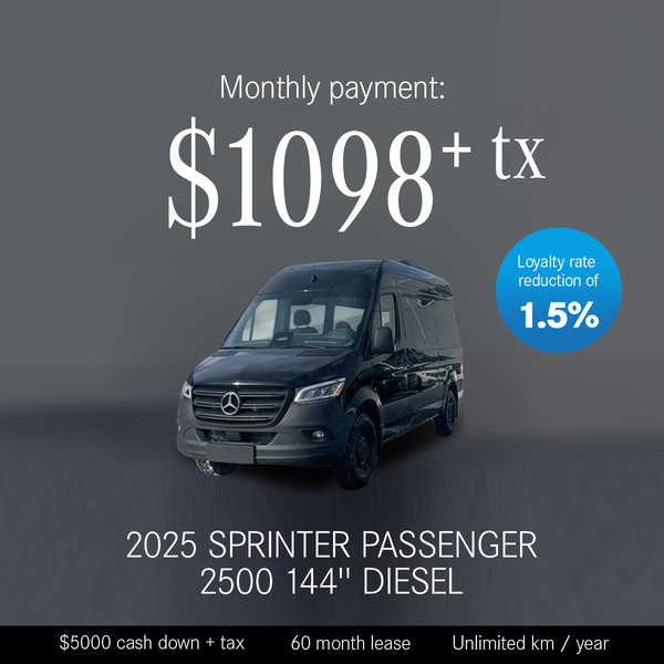 2025 Sprinter Passenger 2500 144'' Diesel