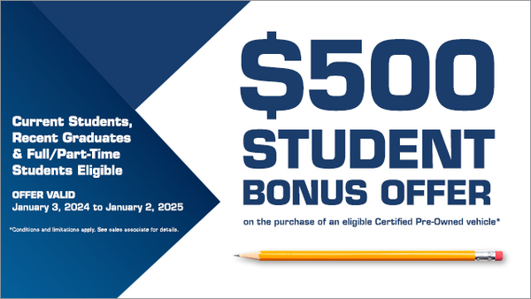 Certified pre-owned student bonus