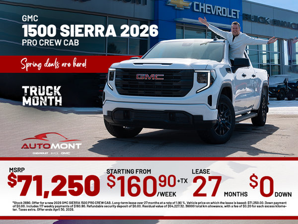 GMC 1500 Sierra Crew Cab Pro 2026