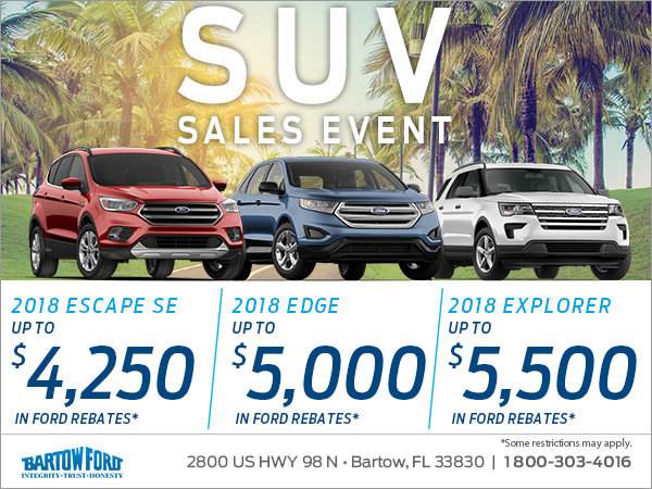 Get a 2018 Ford SUV Today!