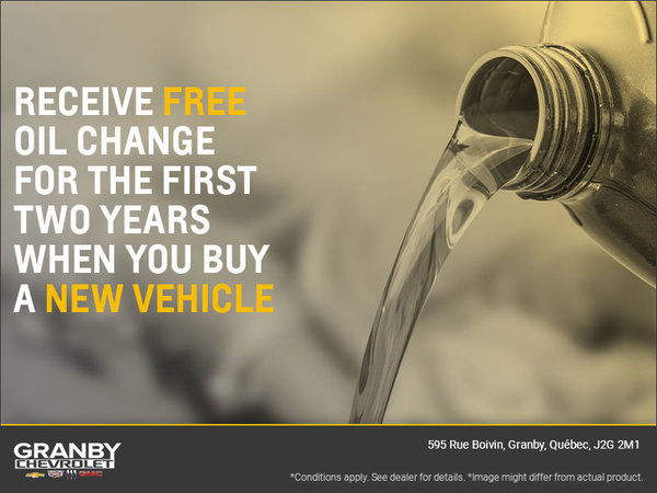 Free Oil Change for 2 Years!