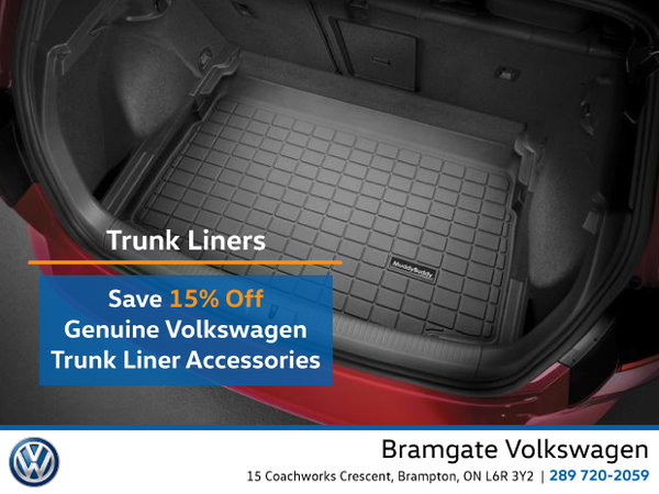 15% Off Genuine VW Trunk Liners