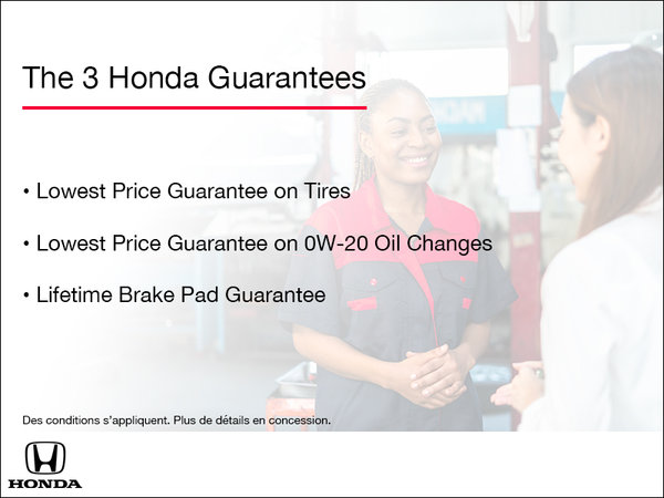 The 3 Honda Guarantees