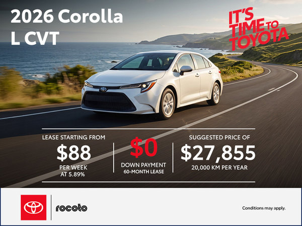 2026 Corolla L CVT