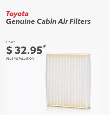 Cabin air filters