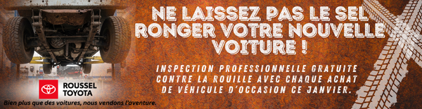 Inspection gratuite contre la rouille ce janvier !