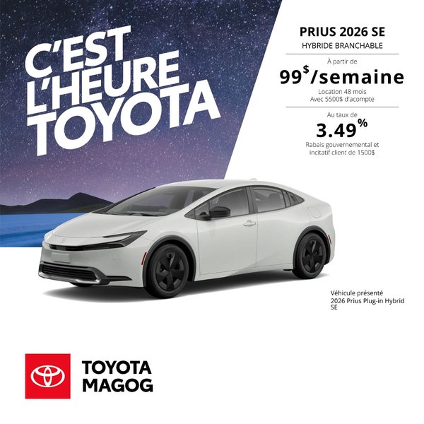 Prius Hybride Branchable SE 2026