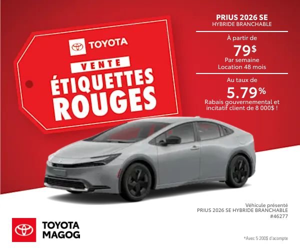 Prius Hybride Branchable SE 2026