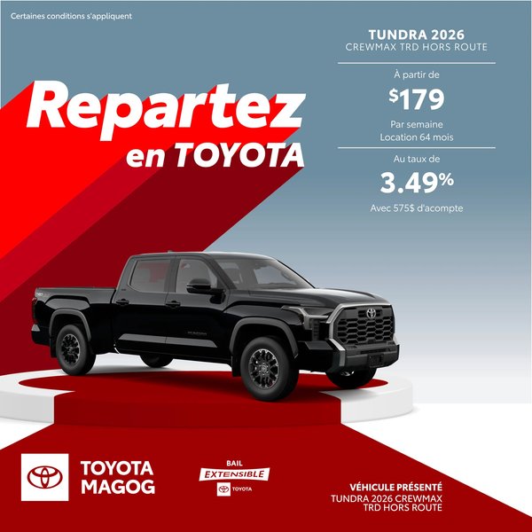 Tundra 2026 Crewmax TRD Hors Route