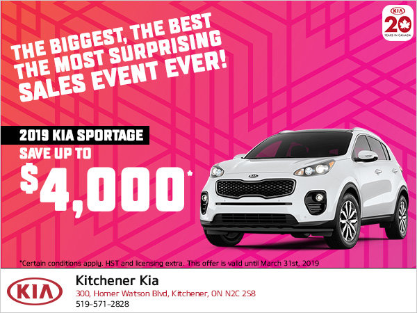 Kia Celebration Sale - 2019 Sportage