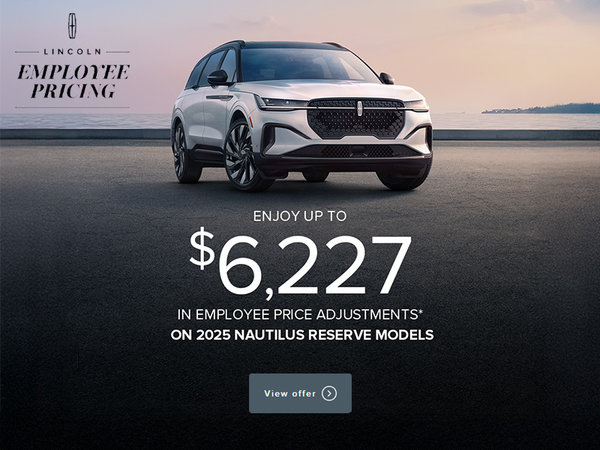 Enjoy up to $6,227 in Employee Price Adjustments on 2025 Nautilus Reserve models*