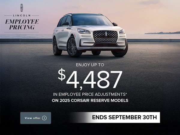 Enjoy up to $4,487 in Employee Price Adjustments on 2025 Corsair Reserve models*