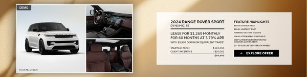 Lease a 2024 Range Rover Sport Dynamic SE P400 for $1,269 monthly*