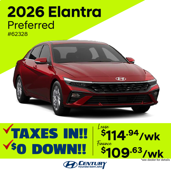 2026 Elantra $109.63/wk!