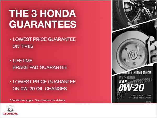 The 3 Honda Guarantees