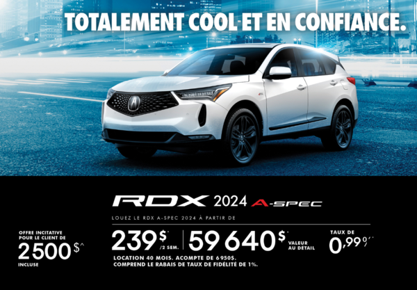 Offre de location à durée limitée basée sur un RDX A-SPEC 2024