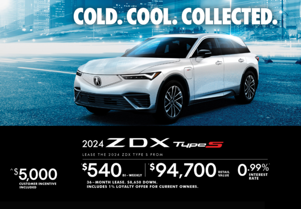 †Limited time lease offer based on a new 2024 ZDX TYPE S