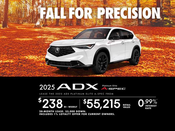 EXCLUSIVE LEASE OFFER ON THE 2025 ACURA ADX A-SPEC!