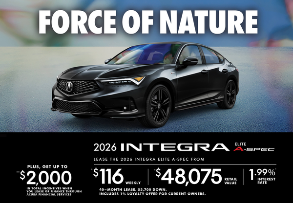 EXCLUSIVE LEASE OFFER – 2026 Acura Integra Elite A-Spec!