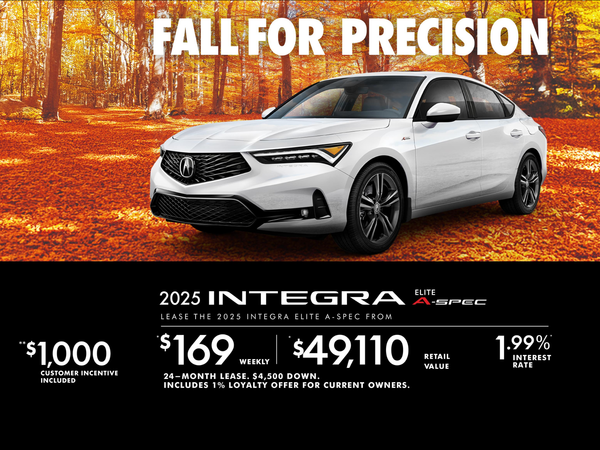 EXCLUSIVE LEASE OFFER ON THE 2025 ACURA INTEGRA ELITE A-SPEC!