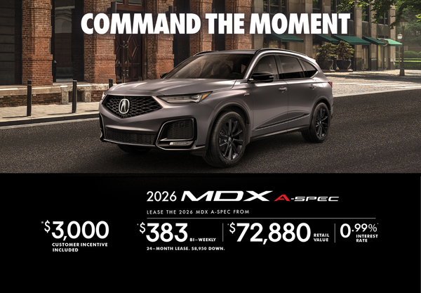 EXCLUSIVE LEASE OFFER – 2026 Acura MDX A-Spec!
