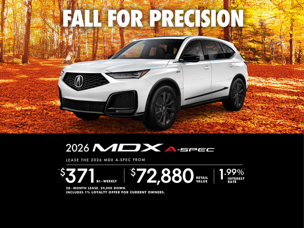 EXCLUSIVE LEASE OFFER ON THE 2026 ACURA MDX A-SPEC!