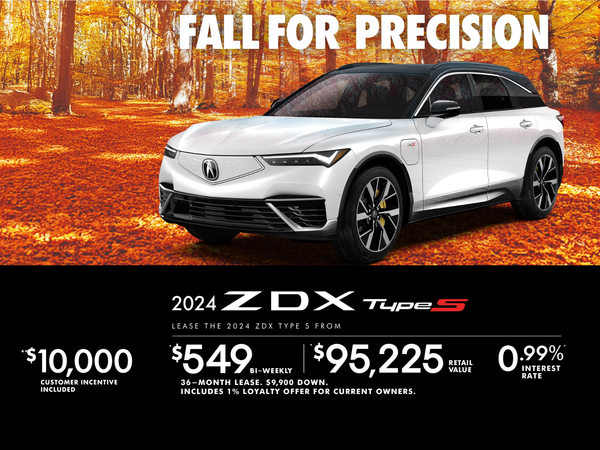 EXCLUSIVE LEASE OFFER ON THE 2024 ACURA ZDX TYPE S!