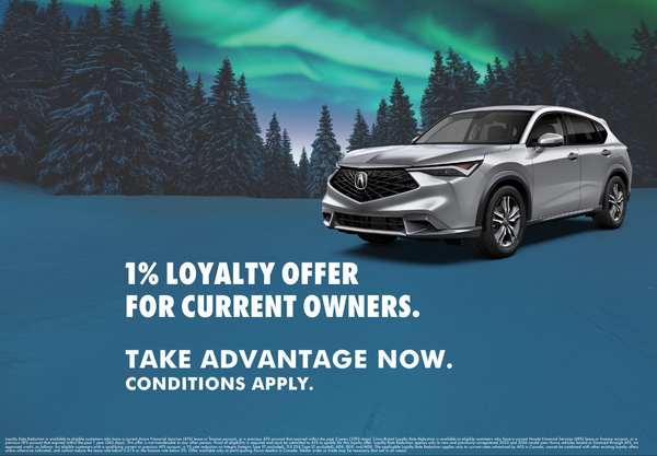 Loyalty Reward: Save 1% on your Acura Financing or Lease