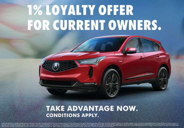 Loyalty Reward: Save 1% on your Acura Financing or Lease