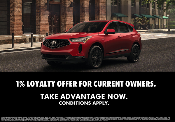 Loyalty Reward: Save 1% on your Acura Financing or Lease