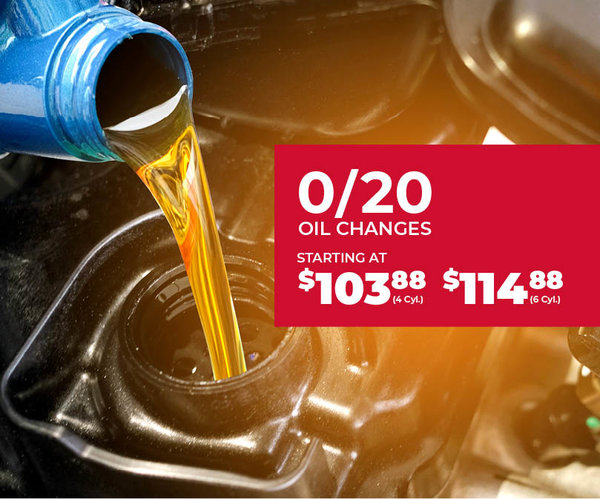 0/20 oil changes starting at $103.88