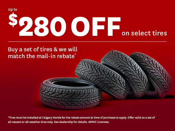 Up to $280 off on select tires*