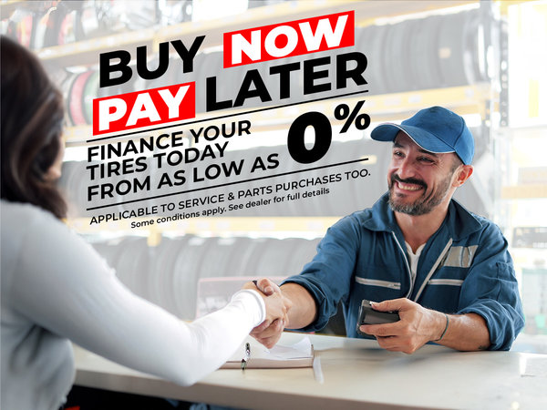 Buy Now Pay Later - Finance Tires Special