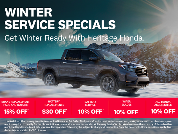 Get Winter Ready With Heritage Honda