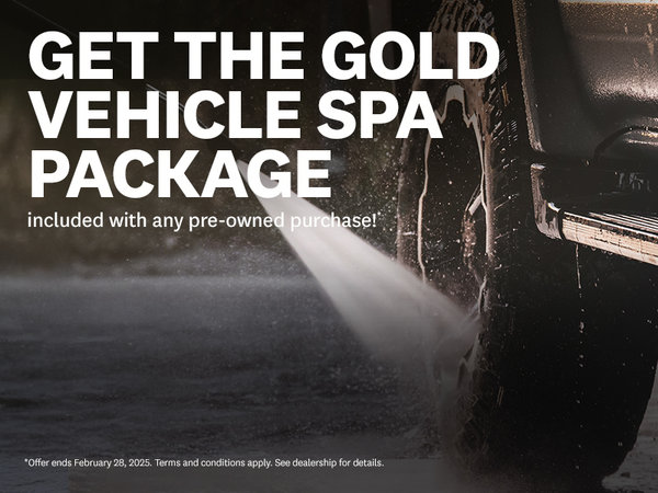 Pre-owned Incentive - Gold Spa Vehicle package