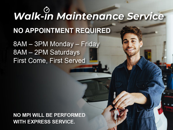 Walk-Ins Welcome - See Details